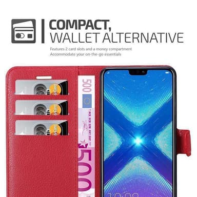 Honor 8X Deksel Etui Case (rød)