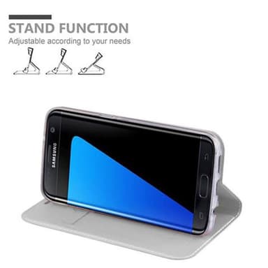 Samsung Galaxy S7 EDGE lommebokdeksel etui (sølv)