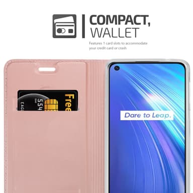 Realme 6 4G / 6s lommebokdeksel etui (rosa)