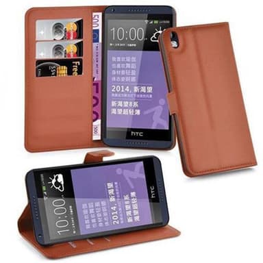 HTC Desire 816 Deksel Etui Case (brun)