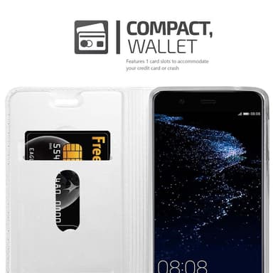 Huawei P10 PLUS lommebokdeksel etui (sølv)
