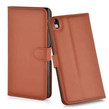 HTC Desire 816 Deksel Etui Case (brun)