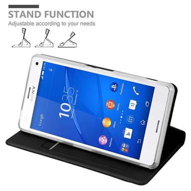 Sony Xperia Z3 lommebokdeksel etui (svart)