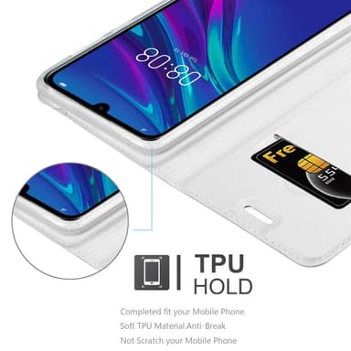 Huawei Y6 2019 lommebokdeksel etui (sølv)