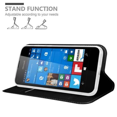 Nokia Lumia 550 lommebokdeksel etui (svart)