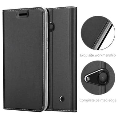 Nokia Lumia 550 lommebokdeksel etui (svart)