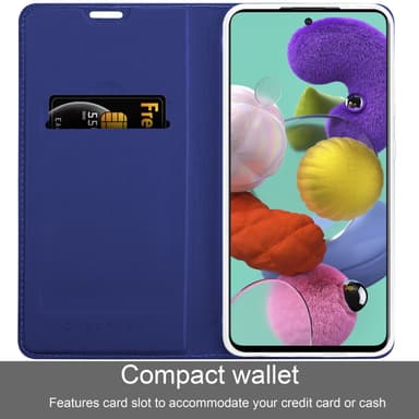Samsung Galaxy A51 5G lommebokdeksel etui (blå)