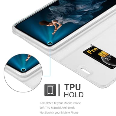 Honor 20 PRO lommebokdeksel etui (sølv)