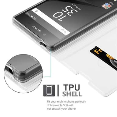 Sony Xperia Z5 lommebokdeksel etui (sølv)