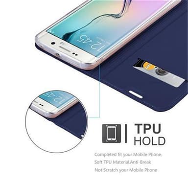 Samsung Galaxy S6 EDGE lommebokdeksel etui (blå)