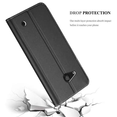 Nokia Lumia 550 lommebokdeksel etui (svart)