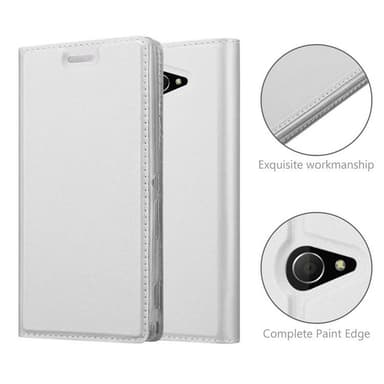 Sony Xperia M2 / M2 AQUA lommebokdeksel etui (sølv)