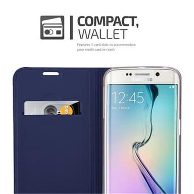 Samsung Galaxy S6 EDGE lommebokdeksel etui (blå)