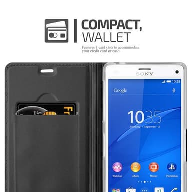 Sony Xperia Z3 lommebokdeksel etui (svart)