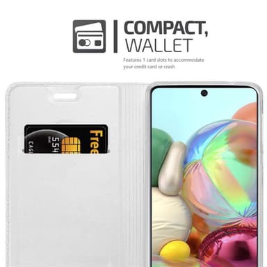Samsung Galaxy A71 4G lommebokdeksel etui (sølv)