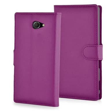 Sony Xperia M2 / M2 AQUA Deksel Etui Case (lilla)