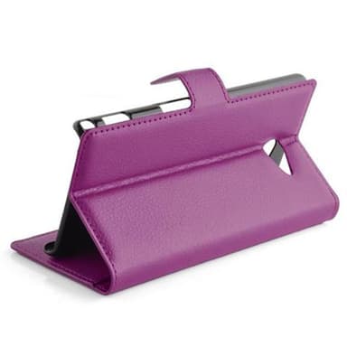 Sony Xperia M2 / M2 AQUA Deksel Etui Case (lilla)