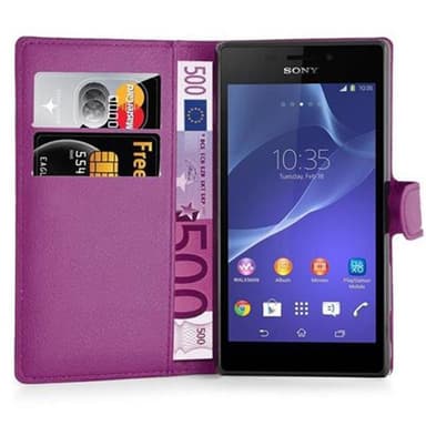 Sony Xperia M2 / M2 AQUA Deksel Etui Case (lilla)