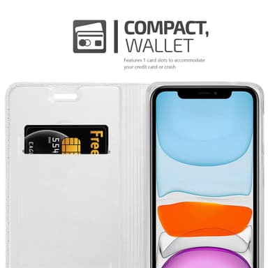 iPhone 11 lommebokdeksel etui (sølv)