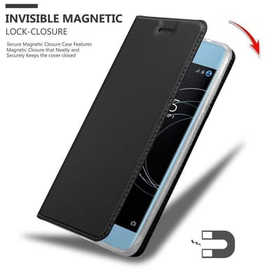Sony Xperia XA1 lommebokdeksel etui (svart)