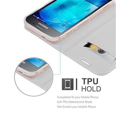 Samsung Galaxy XCover 3 lommebokdeksel etui (sølv)