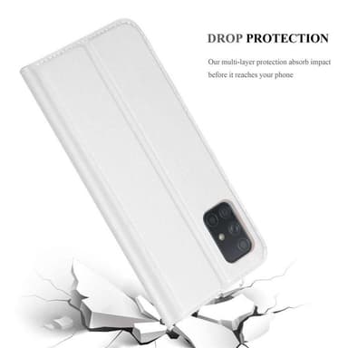 Samsung Galaxy A71 4G lommebokdeksel etui (sølv)