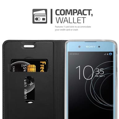 Sony Xperia XA1 lommebokdeksel etui (svart)