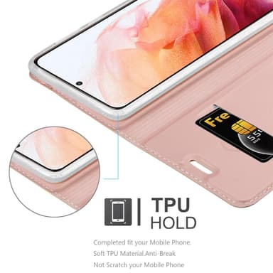 Samsung Galaxy S21 5G lommebokdeksel etui (rosa)