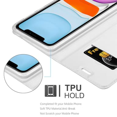 iPhone 11 lommebokdeksel etui (sølv)