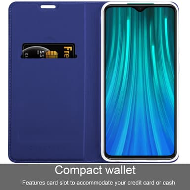 Xiaomi RedMi NOTE 8 PRO lommebokdeksel etui (blå)