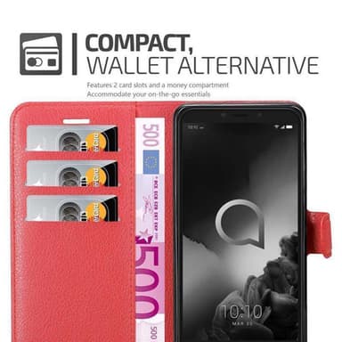 Alcatel 1S 2019 Deksel Etui Case (rød)