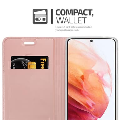 Samsung Galaxy S21 5G lommebokdeksel etui (rosa)