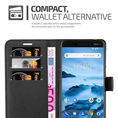 Nokia 6.1 Deksel Etui Case (svart)