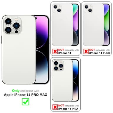 iPhone 14 PRO MAX Deksel Etui Case (svart)