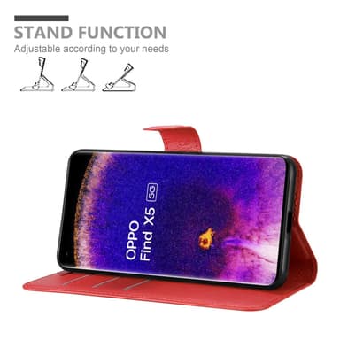 Oppo FIND X5 Deksel Etui Case (rød)