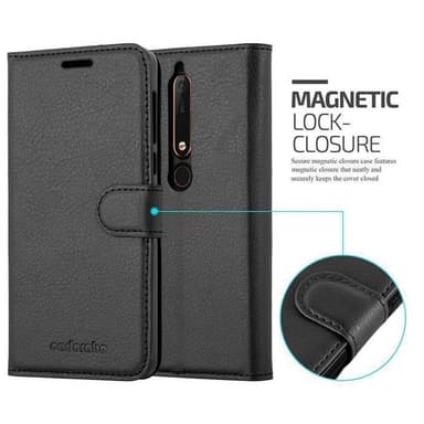 Nokia 6.1 Deksel Etui Case (svart)