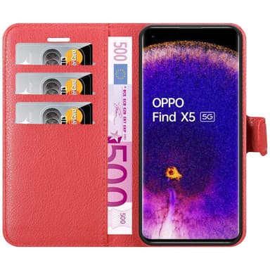 Oppo FIND X5 Deksel Etui Case (rød)
