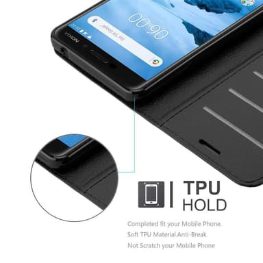 Nokia 6.1 Deksel Etui Case (svart)