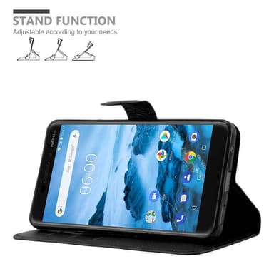 Nokia 6.1 Deksel Etui Case (svart)