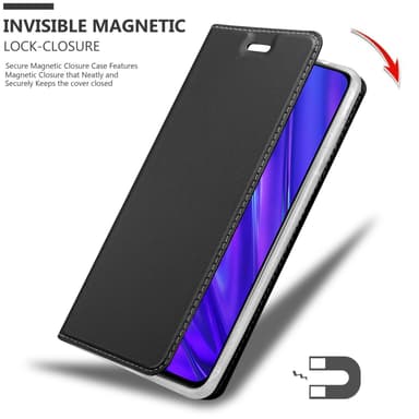Realme 5 / 5i / 6i / C3 lommebokdeksel etui (svart)