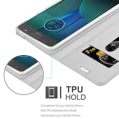 Motorola MOTO G5S lommebokdeksel etui (sølv)