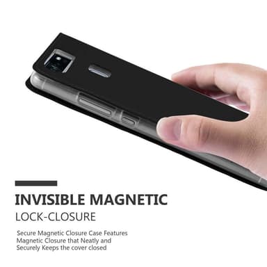 Huawei P9 lommebokdeksel etui (svart)