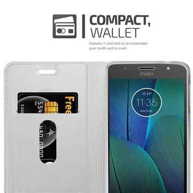 Motorola MOTO G5S lommebokdeksel etui (sølv)
