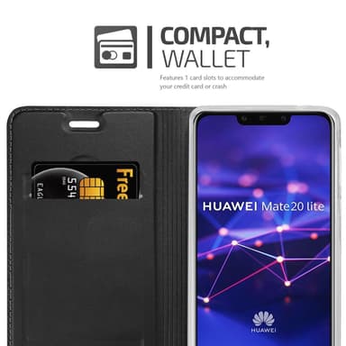 Huawei MATE 20 LITE lommebokdeksel etui (svart)