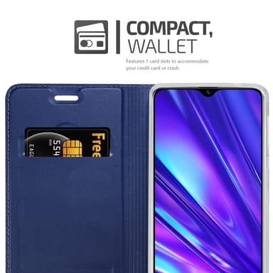 Realme 5 / 5i / 6i / C3 lommebokdeksel etui (blå)