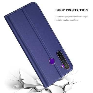 Realme 5 / 5i / 6i / C3 lommebokdeksel etui (blå)
