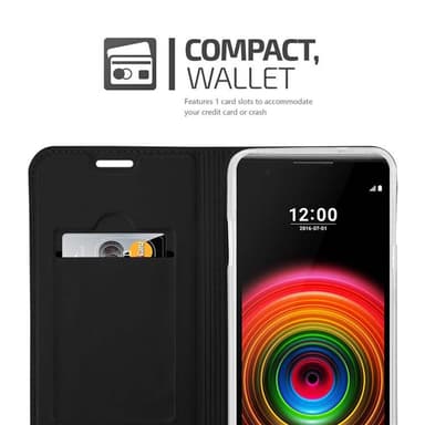 LG X POWER lommebokdeksel etui (svart)