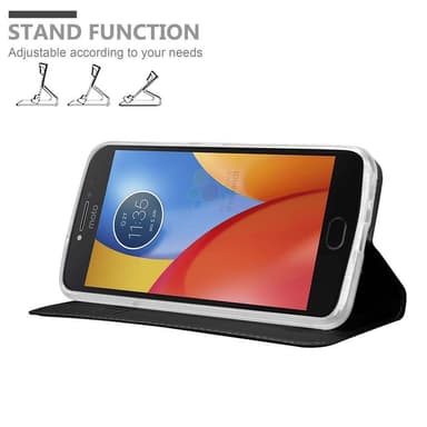 Motorola MOTO E4 lommebokdeksel etui (svart)
