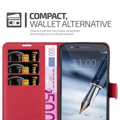 LG STYLUS 3 Deksel Etui Case (rød)