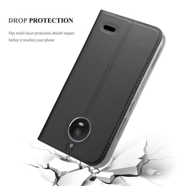 Motorola MOTO E4 lommebokdeksel etui (svart)